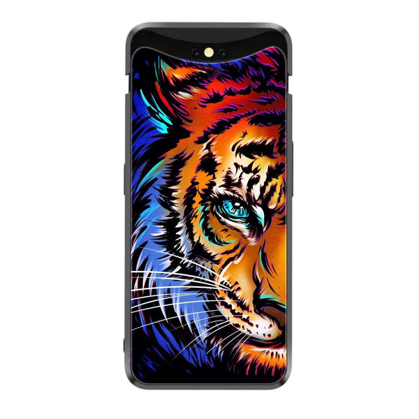 Oppo Find X - Tiger Art -  Premium Printed Metal soft Bumper shock Proof Case