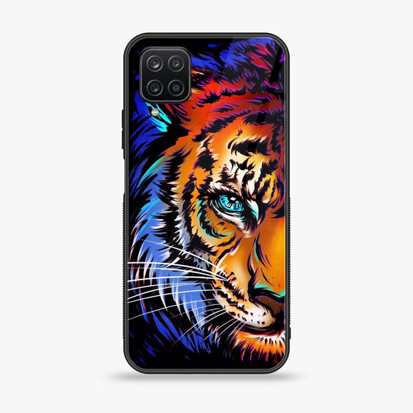 Samsung Galaxy A12 - Tiger Art - Premium Printed Glass Case