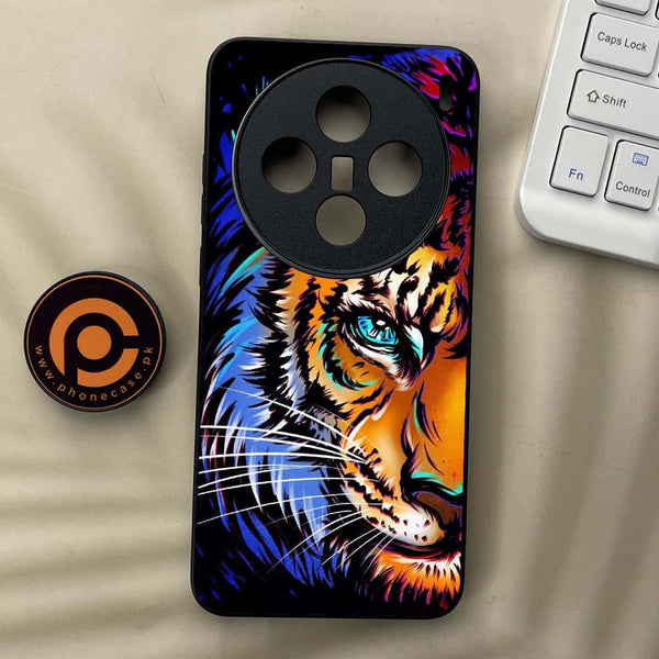 Vivo X200 - Tiger Art - Premium Metal  Printed soft Bumper shock Proof Case