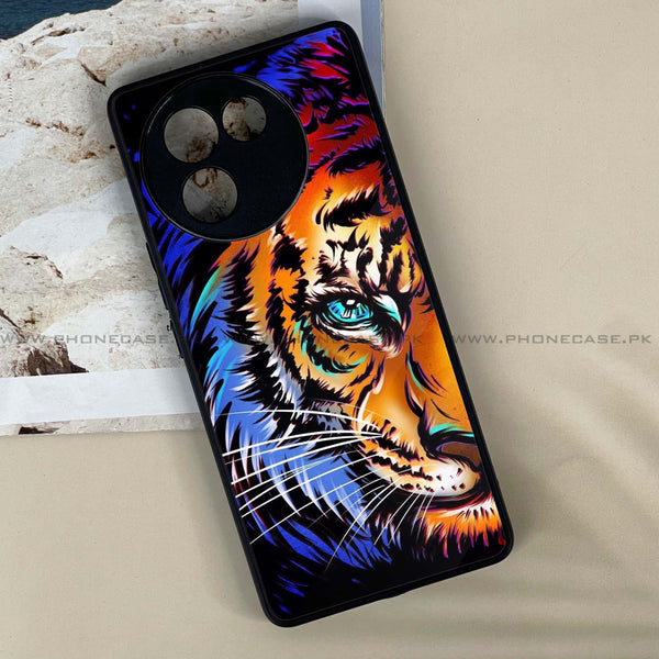 Vivo V30E - Tiger Art -  Premium Printed Metal soft Bumper shock Proof Case CS-23463