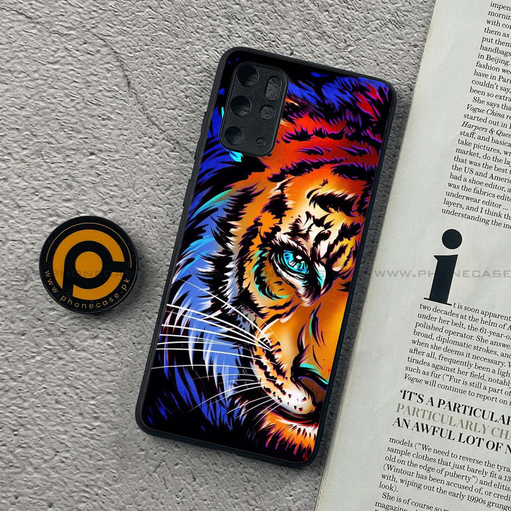 Samsung Galaxy S20 Plus - Tiger Art - Premium Printed Glass soft Bumper Shock Proof Case