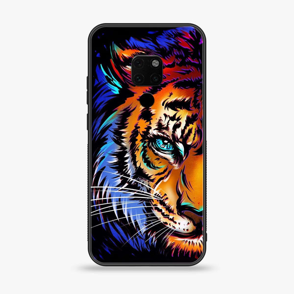 Huawei Mate 20 - Tiger Art - Premium Printed Glass soft Bumper Shock Proof Case