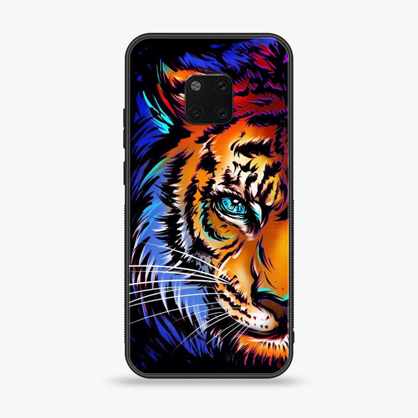 Huawei Mate 20 Pro - Tiger Art - Premium Printed Glass soft Bumper Shock Proof Case