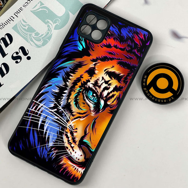 Samsung Galaxy A22 5G -  Tiger Art - Premium Printed Metal soft Bumper shock Proof Case