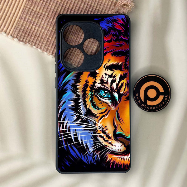 Realme GT 6 - Tiger Art - Premium Metal Printed soft Bumper shock Proof Case