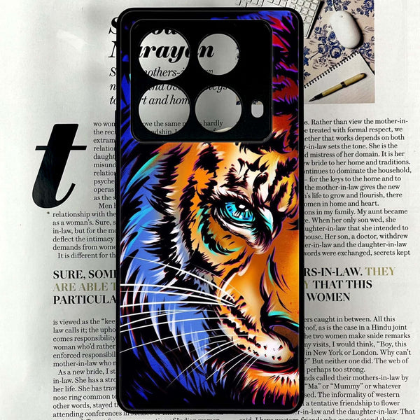 Infinix Note 40 4G - Tiger Art - Premium Printed Glass soft Bumper shock Proof Case