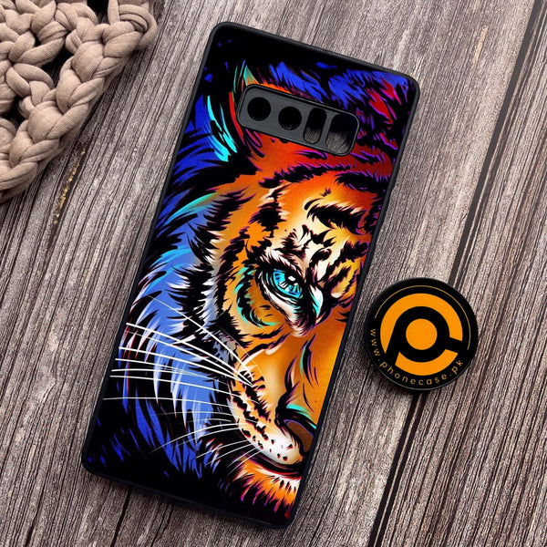 Samsung Galaxy Note 8 - Tiger Art - Premium Metal Printed soft Bumper shock Proof Case