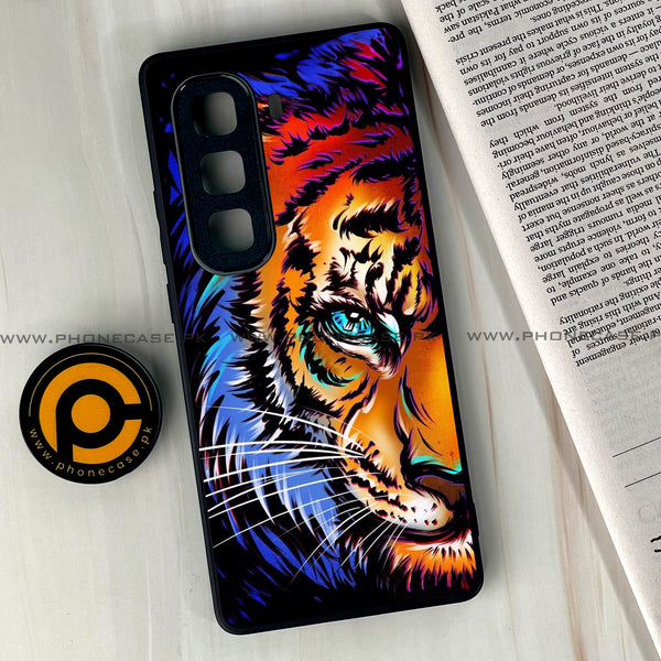 Infinix Hot 50 Pro Plus - Tiger Art - Premium Printed Glass soft Bumper Shock Proof Case