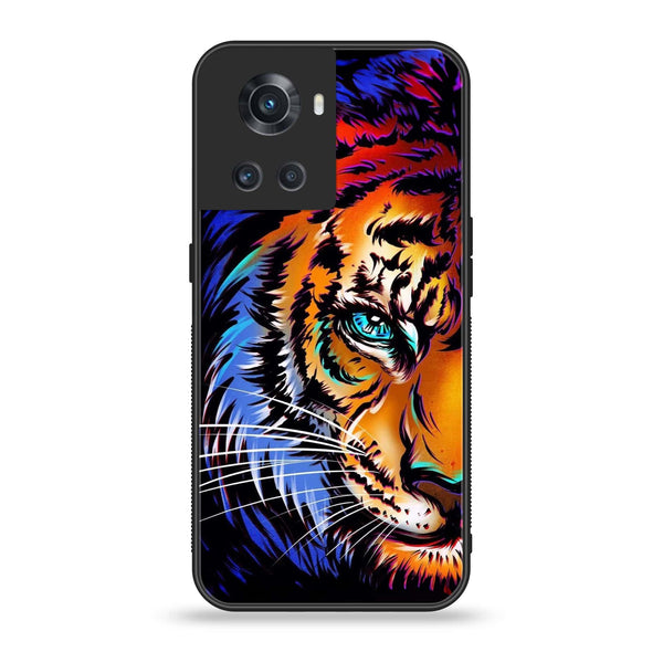 ONEPLUS ACE 5G - Tiger Art -  Premium Printed Metal soft Bumper shock Proof Case