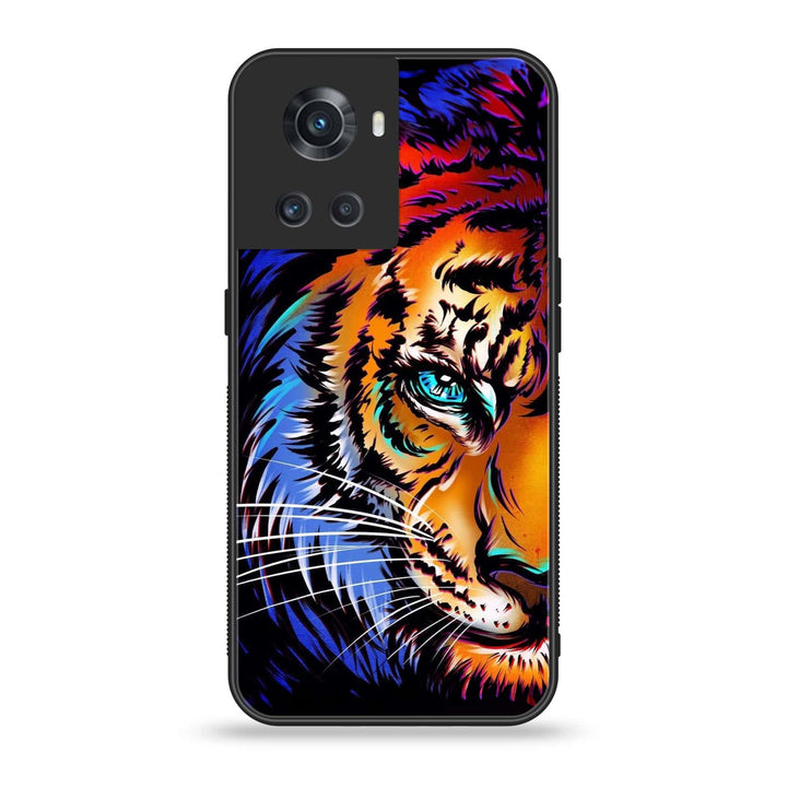 ONEPLUS ACE 5G - Tiger Art -  Premium Metal Printed soft Bumper Shock Proof Case
