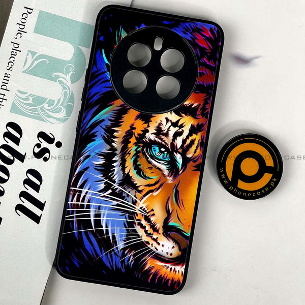 Realme 12 Plus 5G - Tiger Art - Premium Printed Glass soft Bumper Shock Proof Case