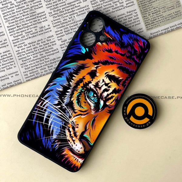 Samsung Galaxy A06 - Tiger Art - Premium Metal Printed soft Bumper shock Proof Case