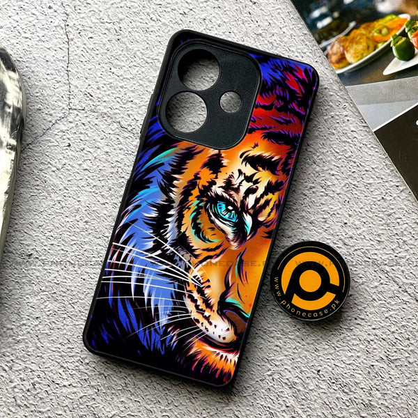 iPhone 16 Pro -  Tiger Art - Premium Metal Printed soft Bumper shock Proof Case
