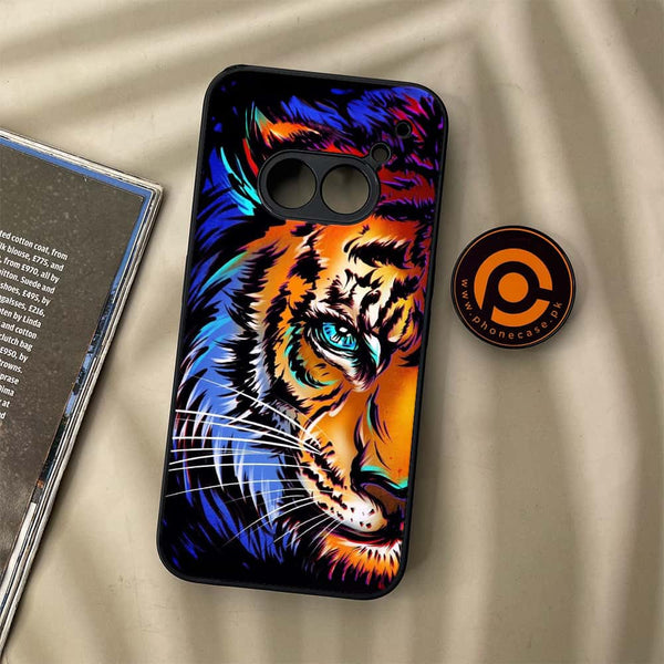 Nothing Phone (2a) - Tiger Art - Premium Metal Printed soft Bumper Shock Proof Case