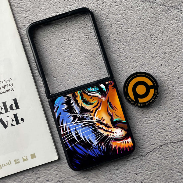 Xiaomi Mix Flip - Tiger Art - Premium Metal  Printed soft Bumper shock Proof Case