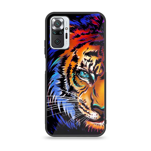 Xiaomi Redmi Note 10 Pro/Note 10 Pro Max - Tiger Art - Premium Printed Glass soft Bumper Shock Proof Case CS-10106