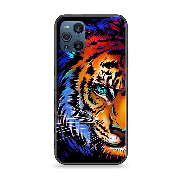 Oppo Find X3 - Tiger Art - Premium Printed Glass Case
