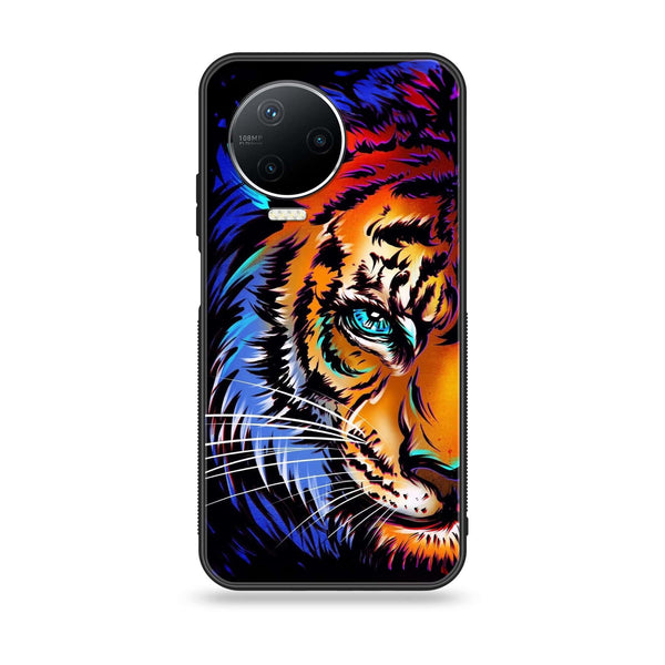 Infinix Note 12 Pro - Tiger Art - Premium Printed Glass soft Bumper Shock Proof Case