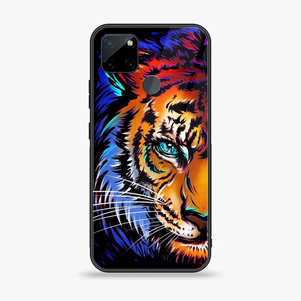 Realme C21Y - Tiger Art -  Premium Printed Metal soft Bumper shock Proof Case