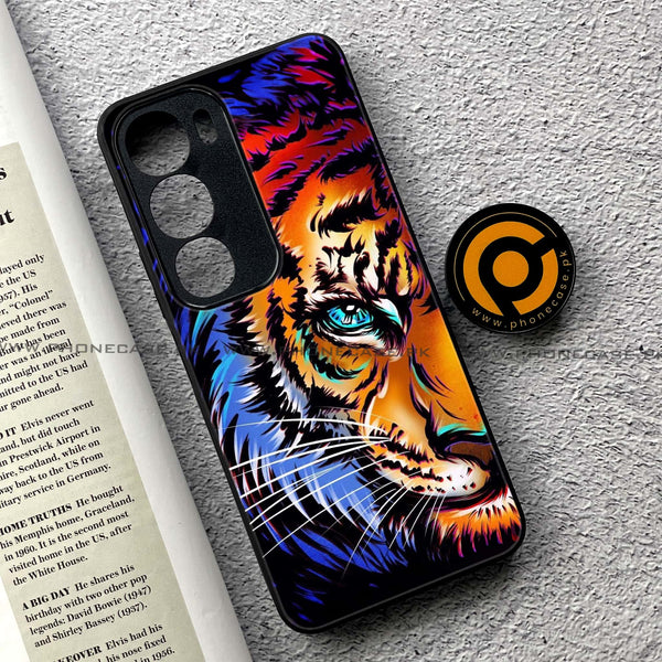 Vivo Y19s Pro - Tiger Art - Premium Metal Printed soft Bumper shock Proof Case