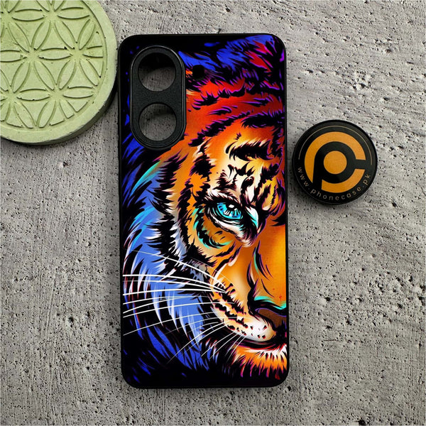 Xiaomi Poco X7 Pro 5G - Tiger Art -  Premium Printed Metal soft Bumper shock Proof Case