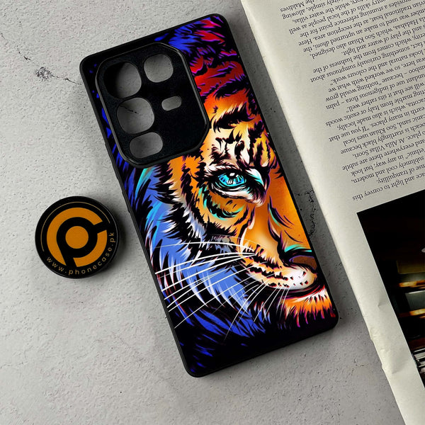 Infinix Note 50 Pro - Tiger Art - Premium Metal Printed Soft Bumper Shockproof Case