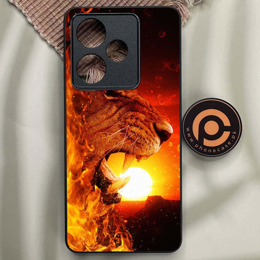 Realme GT 7 - Tiger Series - Premium Metal Printed soft Bumper shock Proof Case