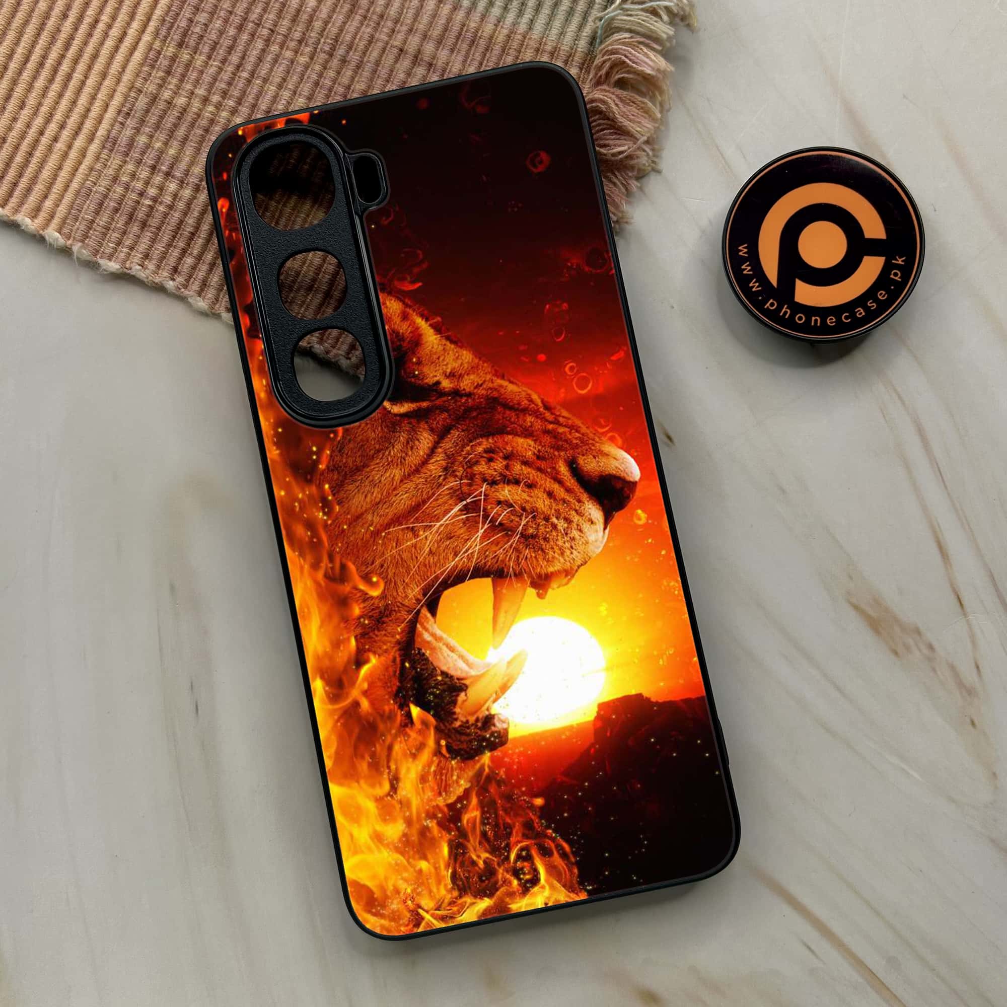 Vivo Y400 - Tiger Series - Premium Metal Printed soft Bumper shock Proof Case