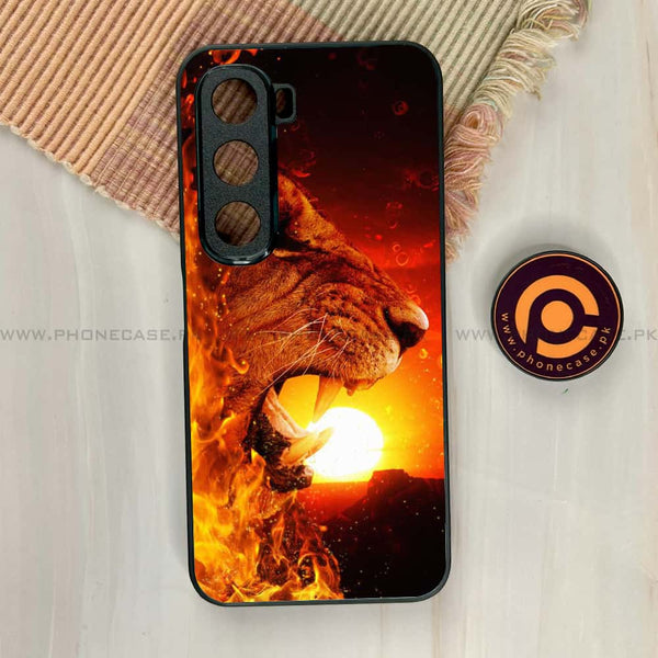 Infinix Hot 60i - Tiger Series - Premium Metal Printed soft Bumper shock Proof Case