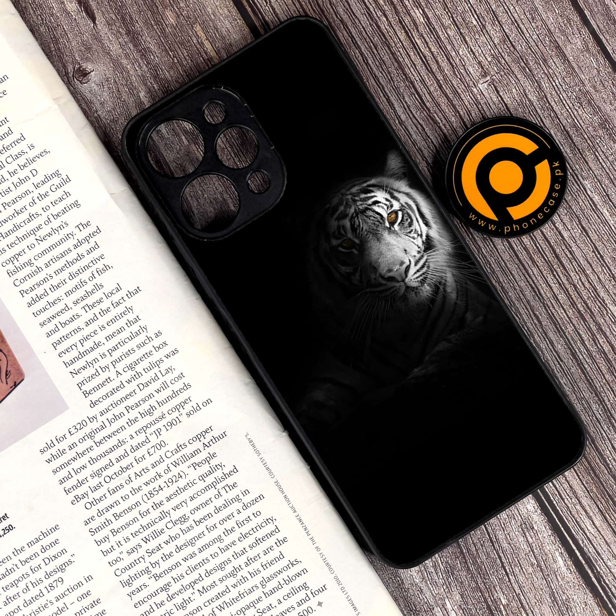 Xiaomi Redmi 12 - Tiger Series - Premium Printed Glass soft Bumper shock Proof Case
