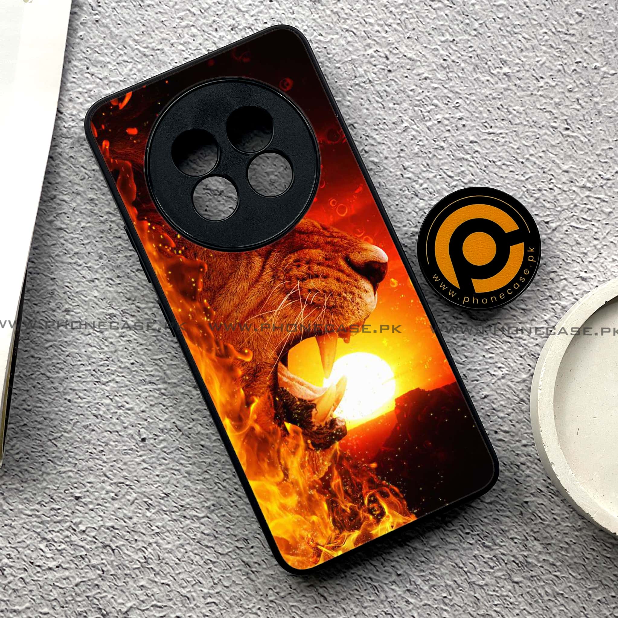 Realme 13 Pro Plus - Tiger Series - Premium Printed Glass soft Bumper shock Proof Case