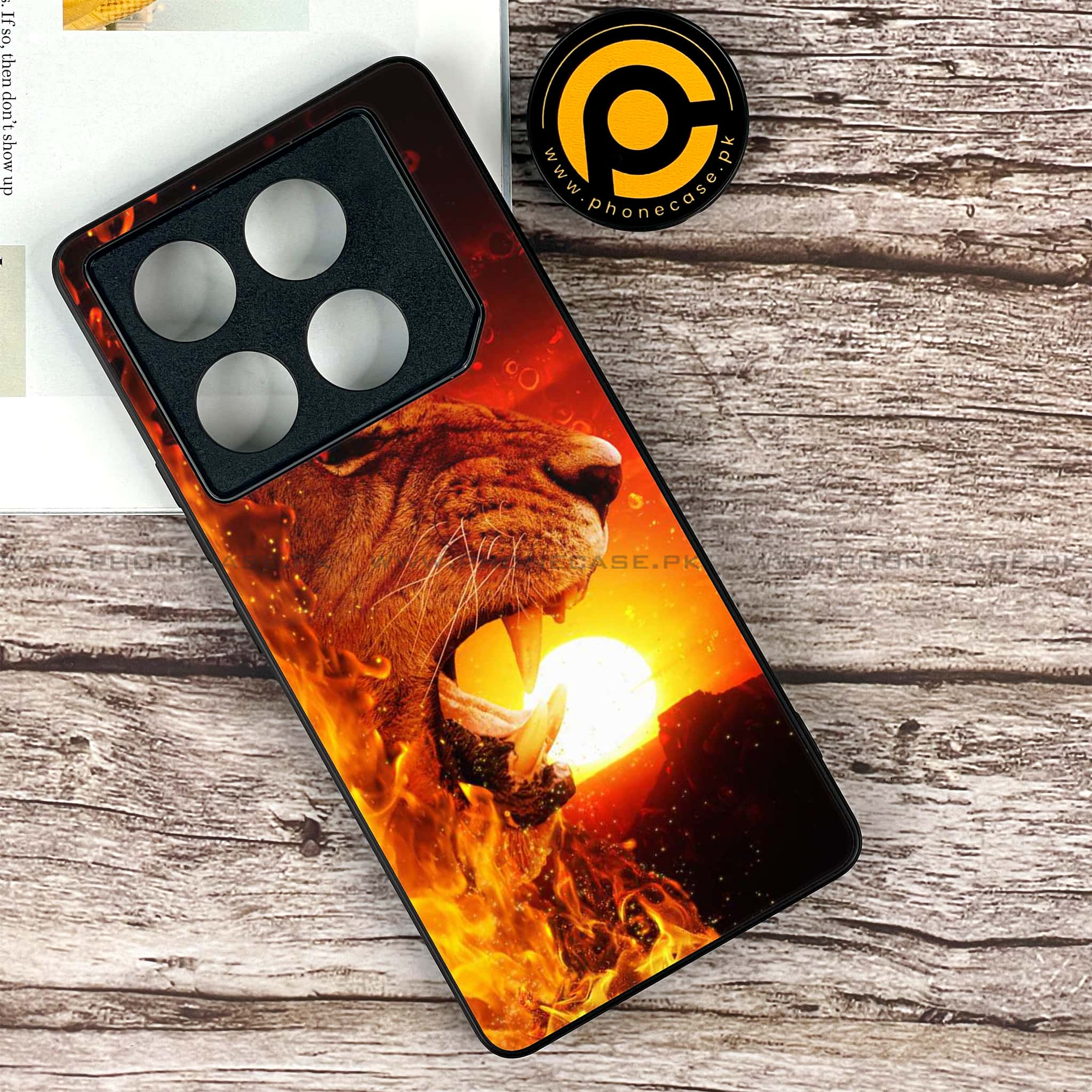 Infinix GT 20 Pro - Tiger Series - Premium Printed Glass soft Bumper shock Proof Case