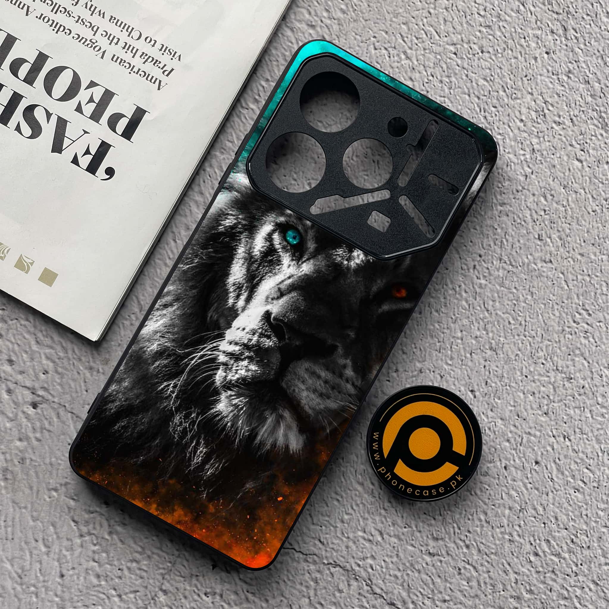 Tecno Pova 6 Neo - Tiger Series - Premium Metal  Printed soft Bumper shock Proof Case