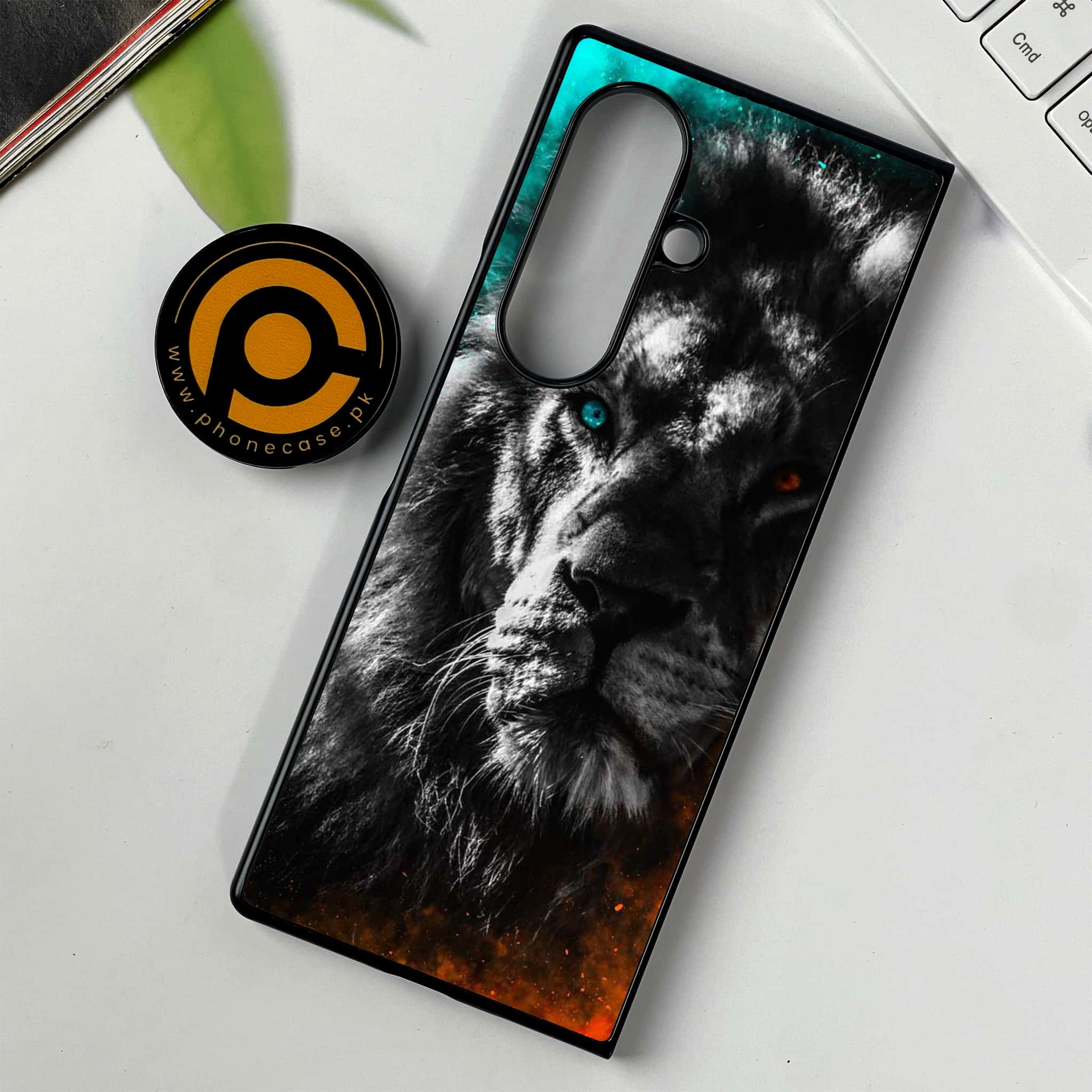 Samsung Galaxy Z Fold 7 - Tiger Series - Premium Metal Printed soft Bumper shock Proof Case