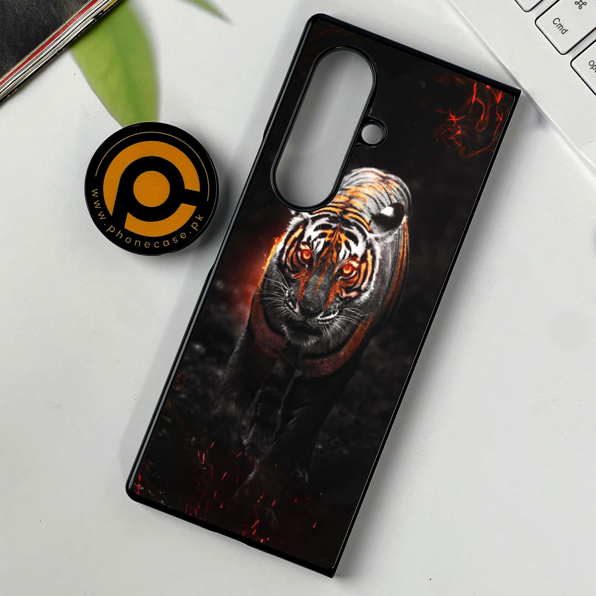 Samsung Galaxy Z Fold 7 - Tiger Series - Premium Metal Printed soft Bumper shock Proof Case