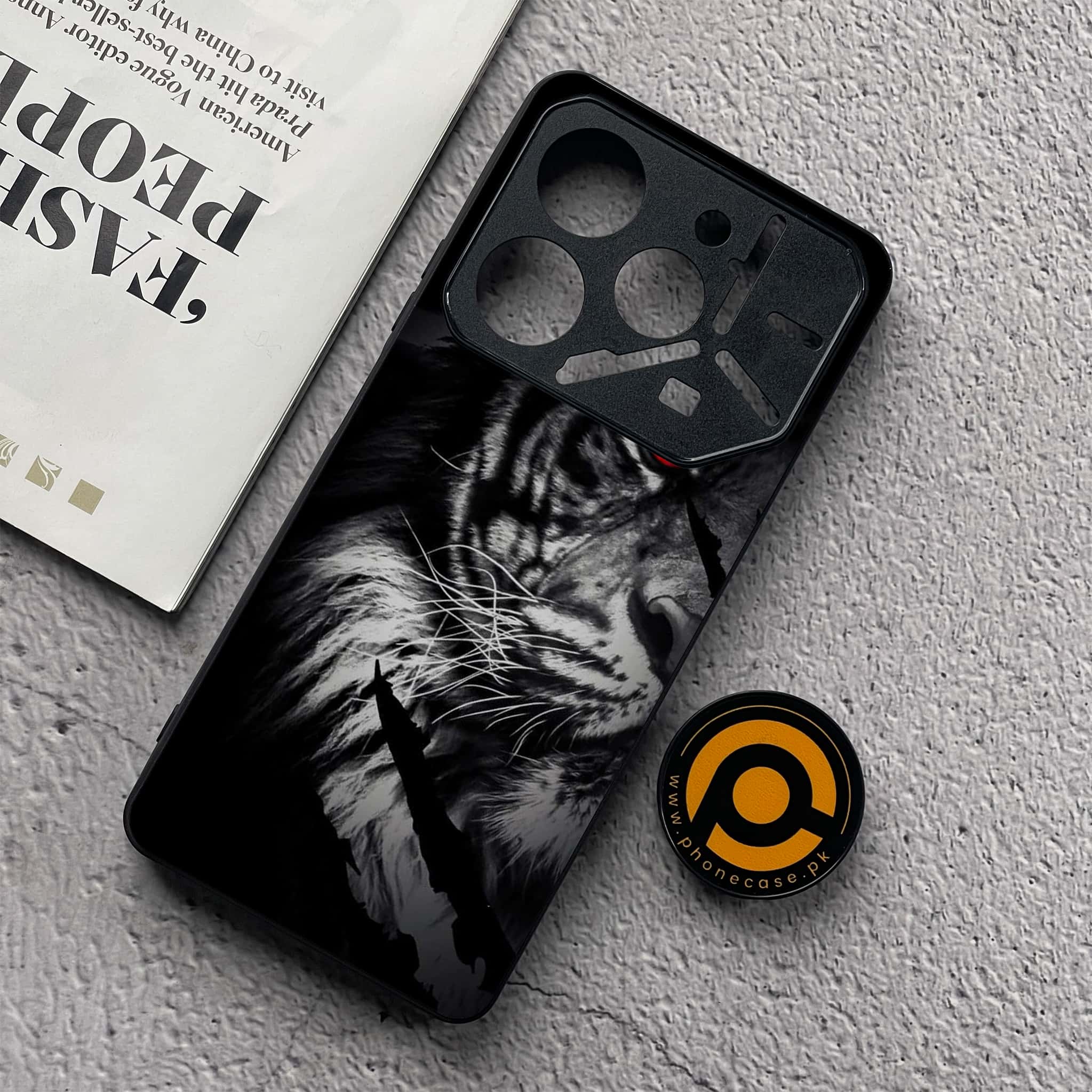 Tecno Pova 6 Neo - Tiger Series - Premium Metal  Printed soft Bumper shock Proof Case
