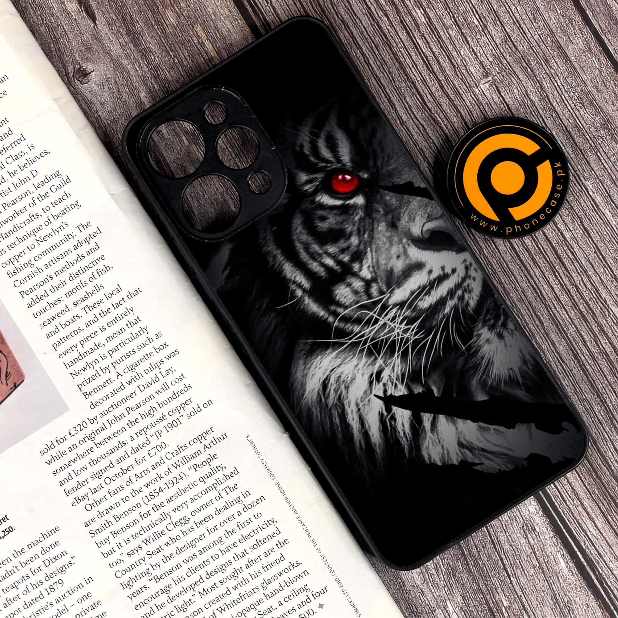 Xiaomi Redmi 12 - Tiger Series - Premium Printed Glass soft Bumper shock Proof Case
