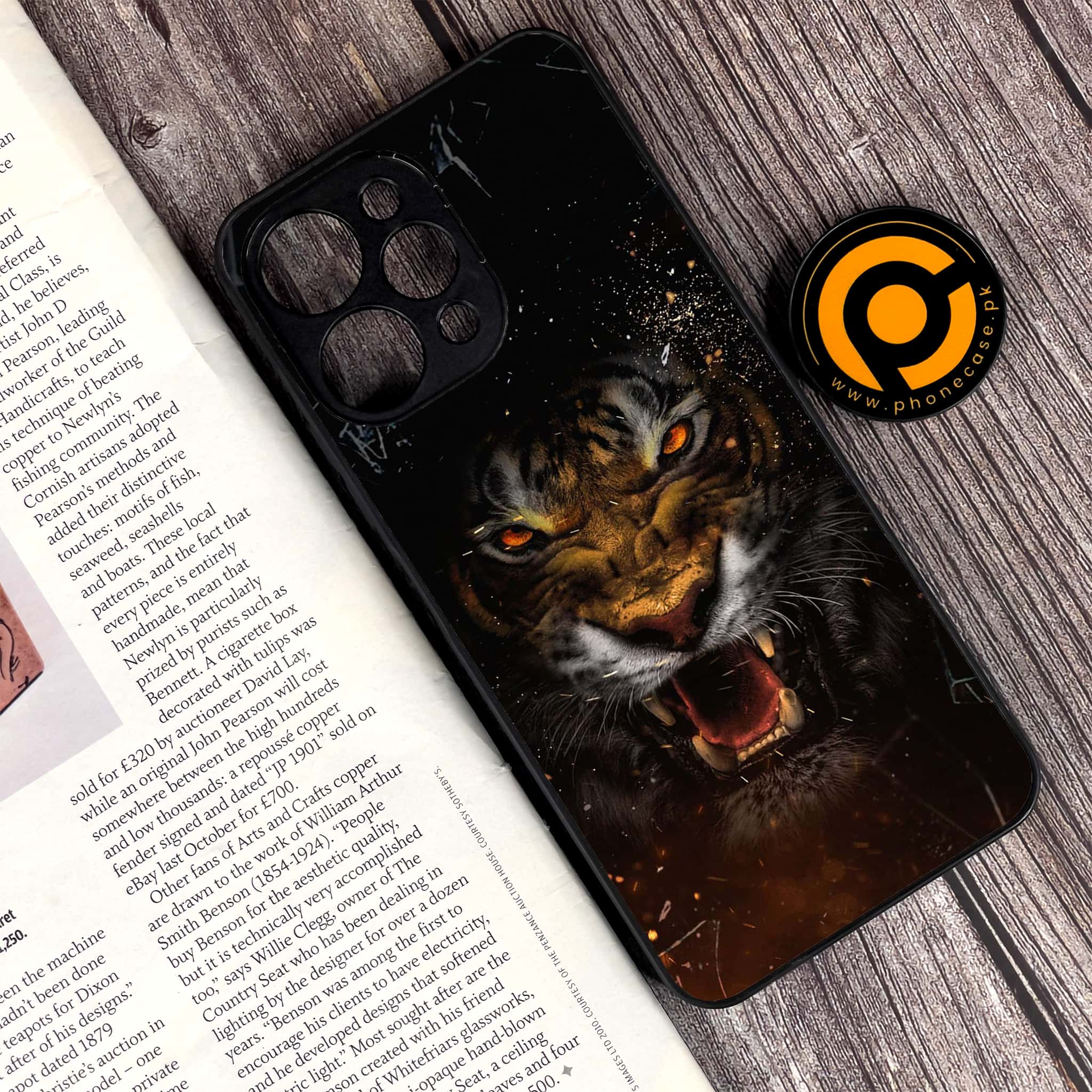 Xiaomi Redmi 12 - Tiger Series - Premium Printed Glass soft Bumper shock Proof Case