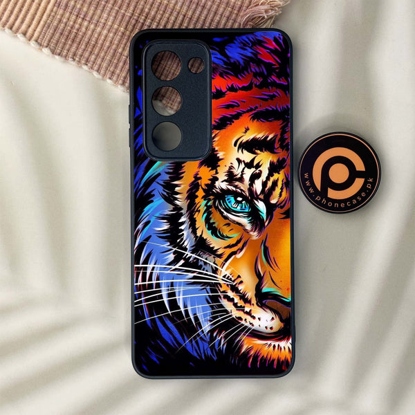Oppo A5 2025 - Tiger Art - Premium Metal Printed soft Bumper shock Proof Case