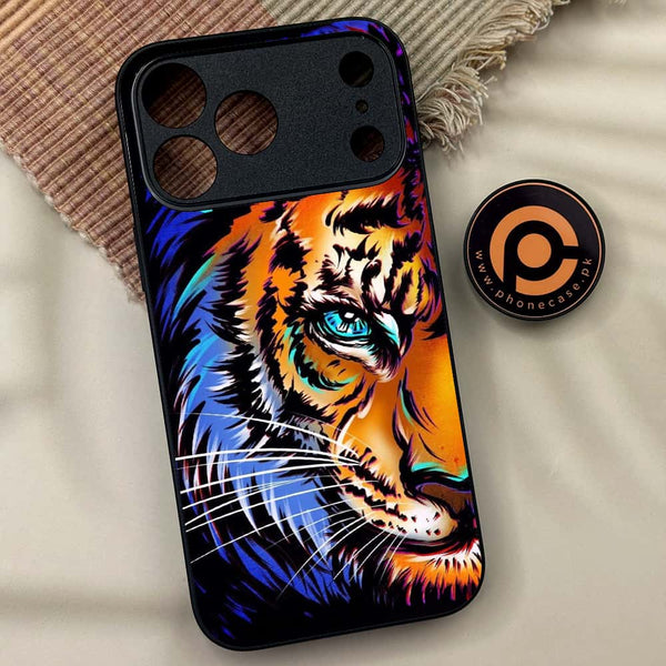 iPhone 17 Pro Max - Tiger Art - Premium Metal Printed soft Bumper shock Proof Case