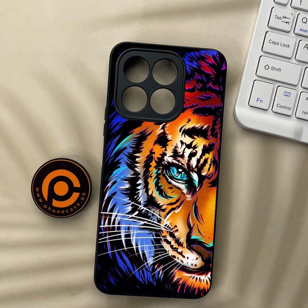 Honor X5b Plus - Tiger Art - Premium Metal Printed soft Bumper shock Proof Case
