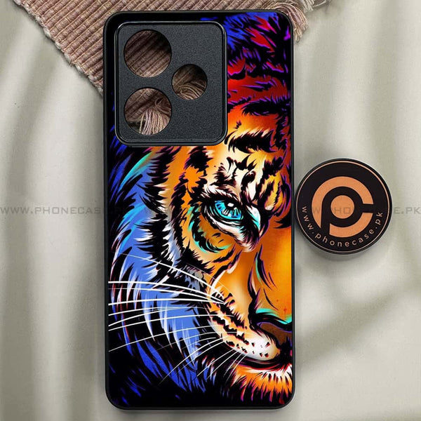 Realme GT 7T - Tiger Art - Premium Metal Printed soft Bumper shock Proof Case