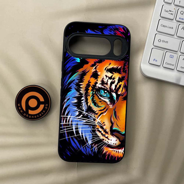 Google Pixel 10 Pro  - Tiger Art - Premium Metal Printed soft Bumper Shock Proof Case