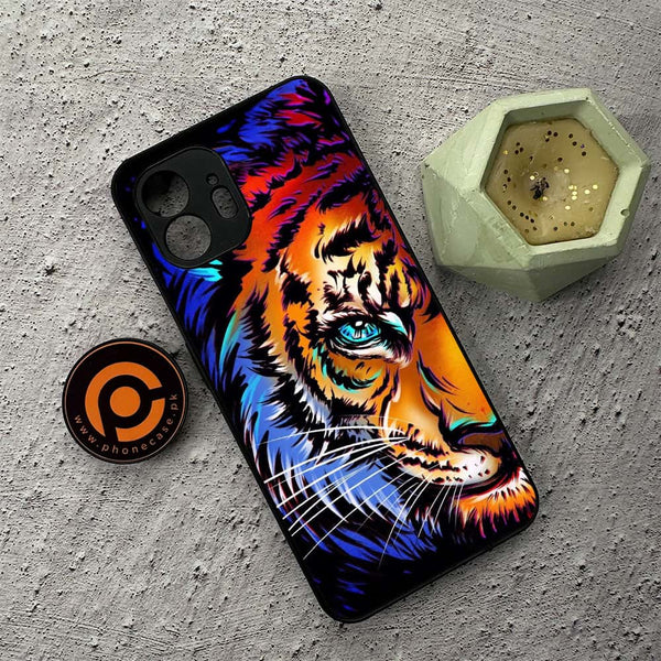 Nothing Phone 2 - Tiger Art - Premium Metal Printed soft Bumper shock Proof Case