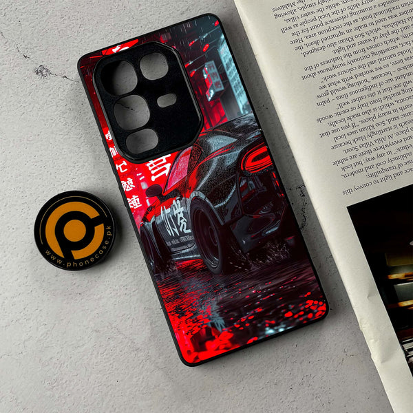 Infinix Note 50 Pro Plus - Tokyo Dark Night Racing Car - Premium Metal Printed Soft Bumper Shockproof Case