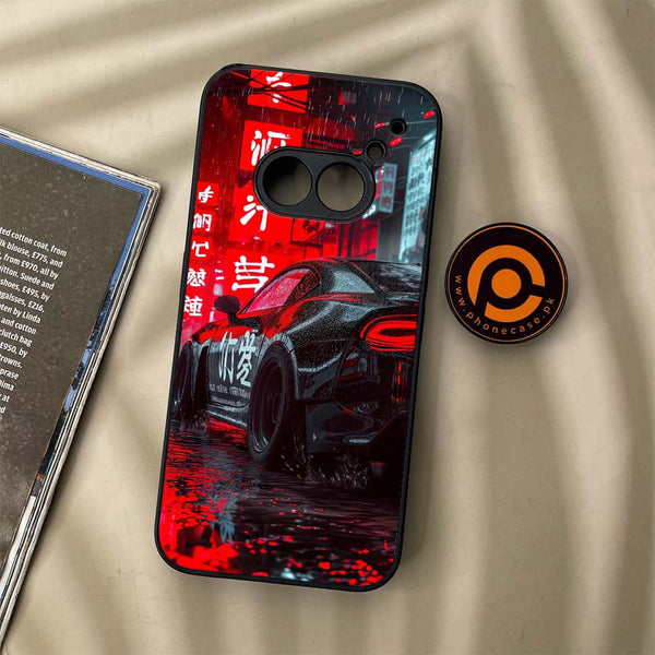 Nothing Phone (2a) - Tokyo Dark Night Racing Car - Premium Metal Printed soft Bumper Shock Proof Case