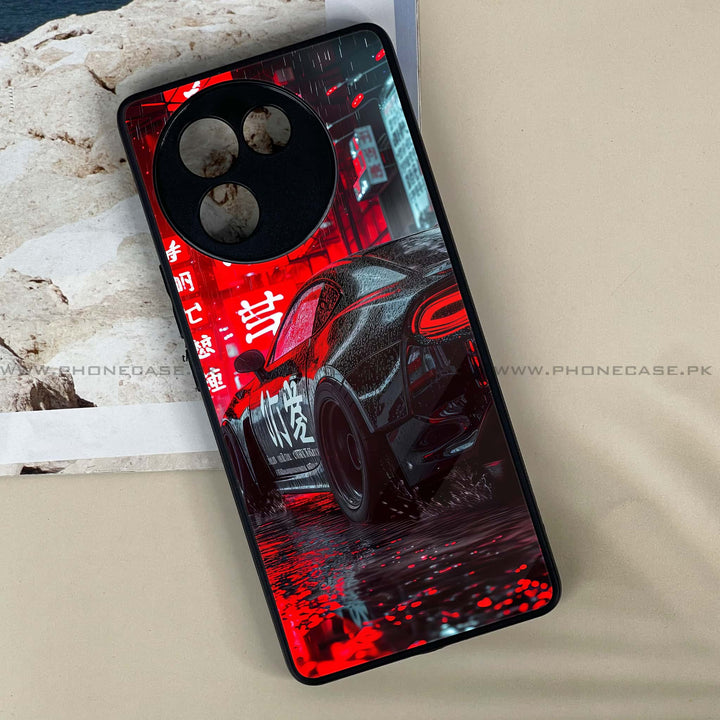 Vivo V30E - Tokyo Dark Night Racing Car -  Premium Printed Metal soft Bumper shock Proof Case