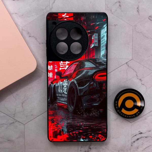 OnePlus 12R - Tokyo Dark Night Racing Car - Premium Metal Printed soft Bumper shock Proof Case