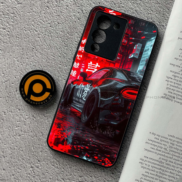 Infinix Note 12 G96 - Tokyo Dark Night Racing Car - Premium Printed Glass soft Bumper Shock Proof Case