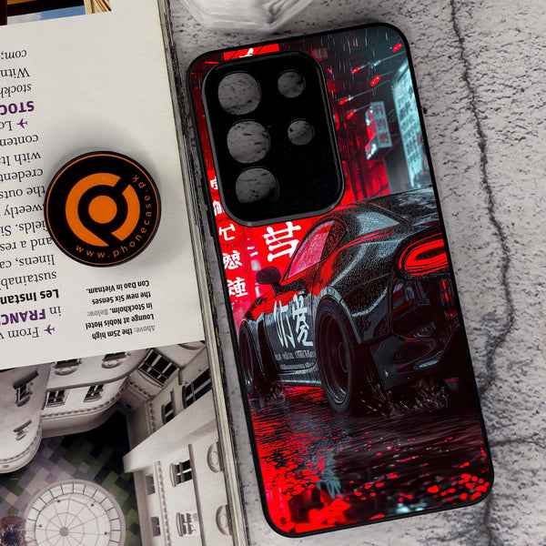 Vivo Y29 4G - Tokyo Dark Night Racing Car - Premium Metal Printed soft Bumper Shock Proof Case
